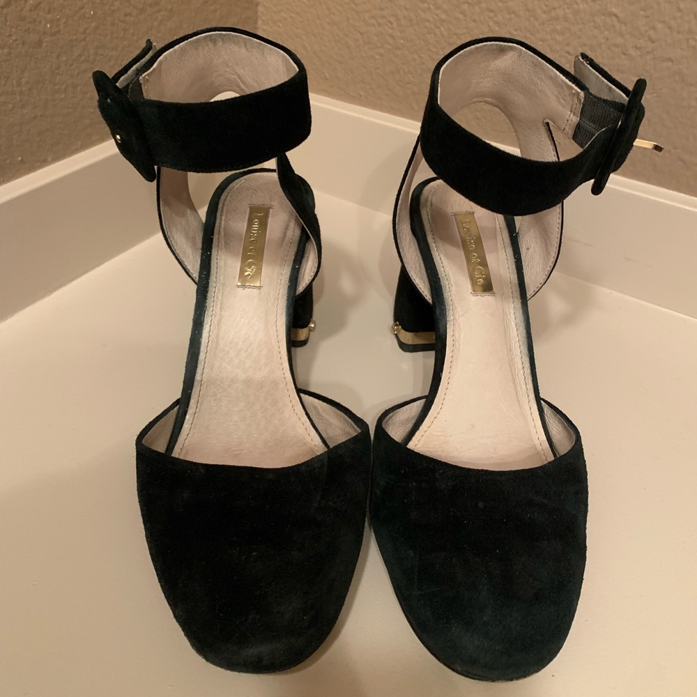 Black chunky heels